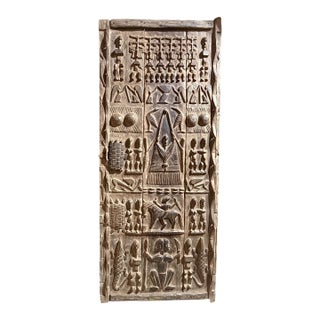 Vintage Dogon Granary Door With Nommo Mali African 73.5" H For Sale