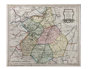 The Department of the Rivers Eure and Loire Chart by Anton Friedrich Büsching, 1806