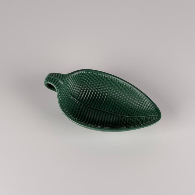 Green Ceramic Vide-Poche by Giovanni Gariboldi for Richard Ginori, 1950s For Sale - Image 3 of 12