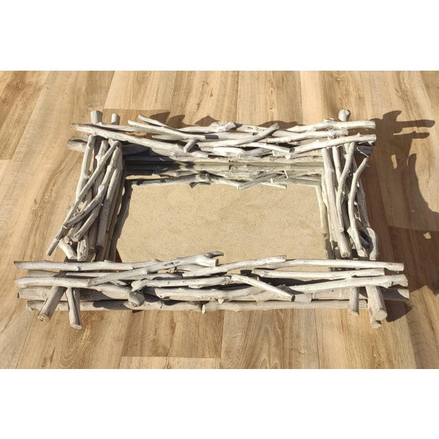 Vintage Mirror with Driftwood For Sale - Image 4 of 10