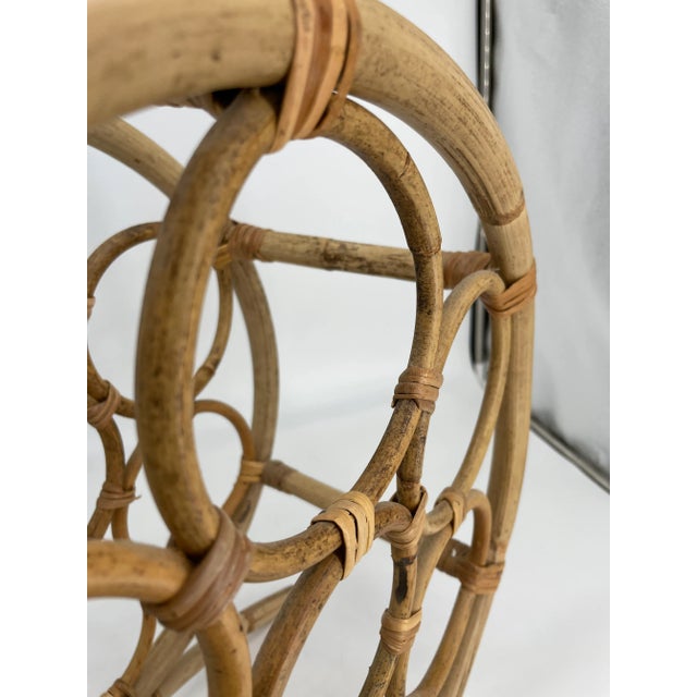 Wood Rattan Wine Rack For Sale - Image 7 of 10