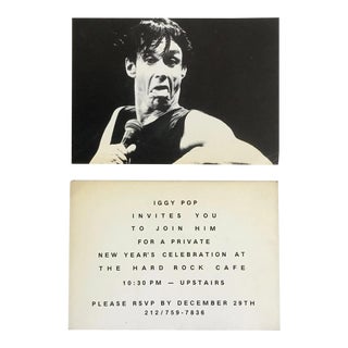 Early 1980s Iggy Pop Announcement For Sale