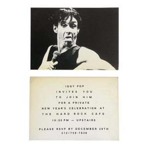 Early 1980s Iggy Pop Announcement