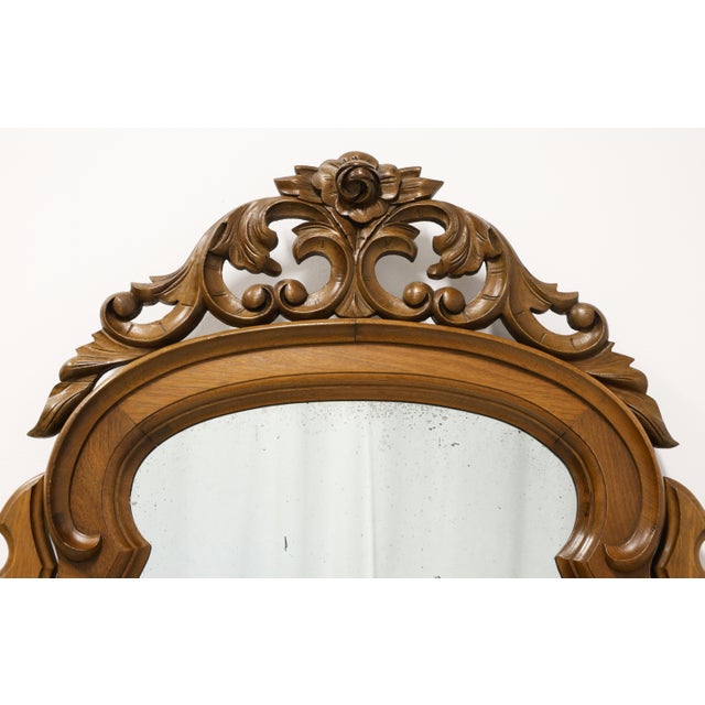 Wood Antique Circa 1900 Walnut Victorian Three-Drawer Marble Top Chest W/ Mirror For Sale - Image 7 of 18