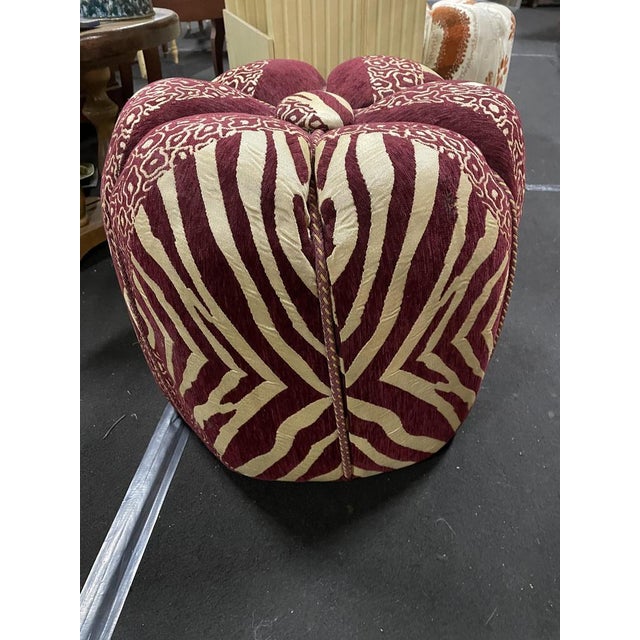 Vintage Pouf Tabouret by Jindrich Halabala, 1980s For Sale - Image 4 of 4