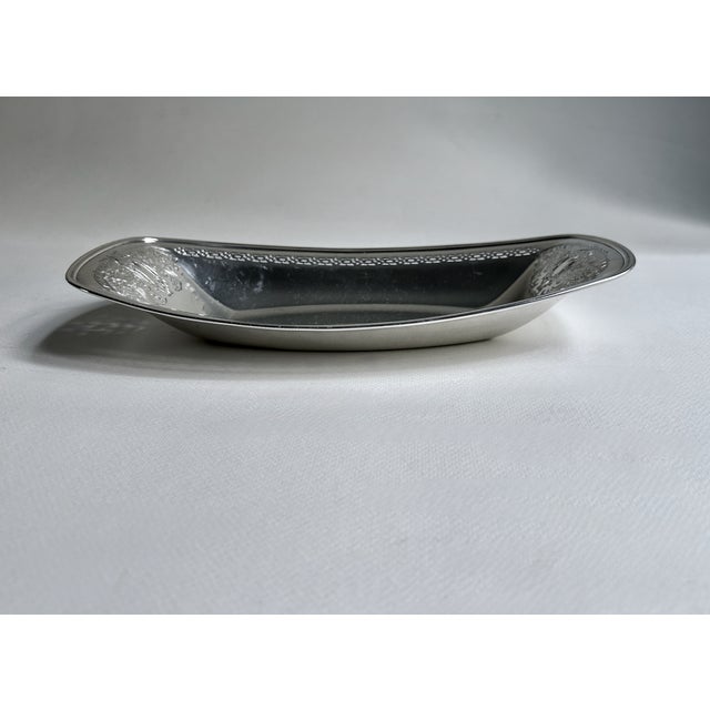 Reticulated Silver Plate Serving Bowl, C. 1940 For Sale - Image 4 of 16