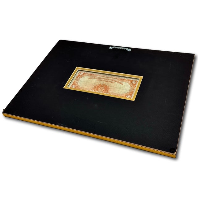 Authentic Beautifully Museum Framed 1922 United States Currency $10 Dollar Bill - Gold Certificate For Sale - Image 15 of 17