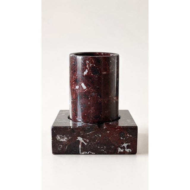 Brutalist Brutalist Marble Ashtray and Cigar Holder, 1980s, Set of 2 For Sale - Image 3 of 4