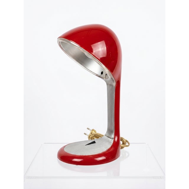 Mid-Century Red Clea Table Lamp by Christophe Mathieu for Marset, 2000s For Sale - Image 4 of 4