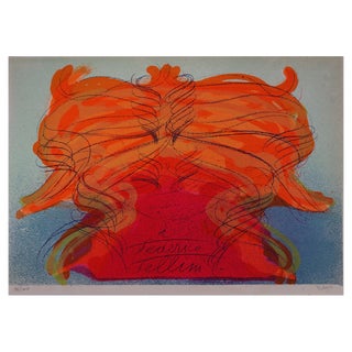 Jean Messagier, Tribute to Federico Fellini, Lithograph For Sale