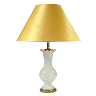 French Pressed Glass Table Lamp, 1960s For Sale