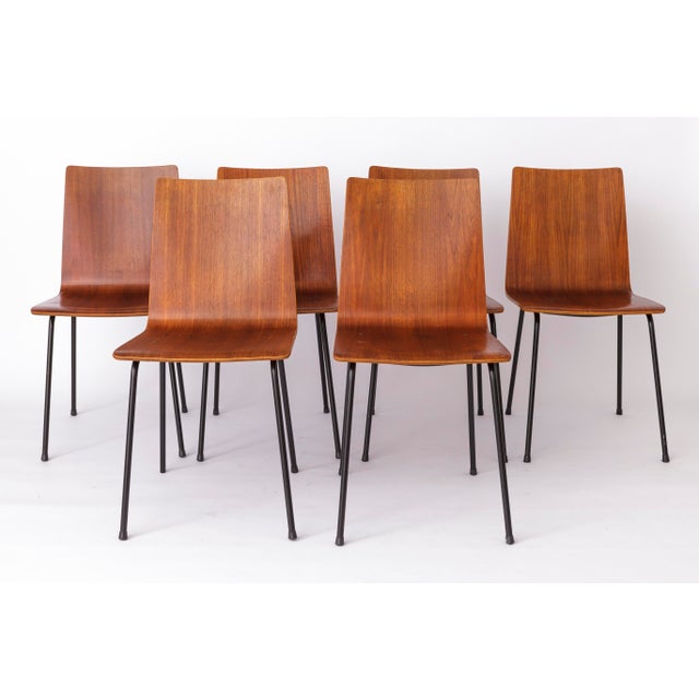 German Plywood Chairs, 1960s, Set of 6 For Sale - Image 10 of 10