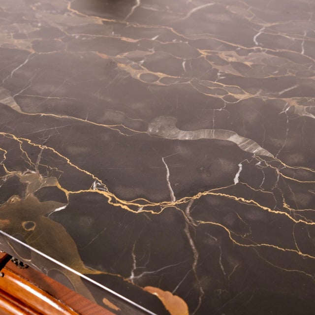 Vintage Louis XV Style Chest of Drawers with Marble Top, 1930s For Sale - Image 12 of 18