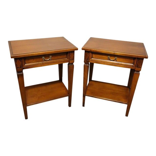 20th C French Directoire Style Cherry Side Tables Selva’s Villa Borghese Collection - a Pair For Sale