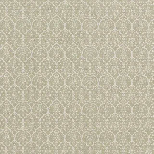 Schumacher X Veere Grenney Burley Fabric in Sage For Sale