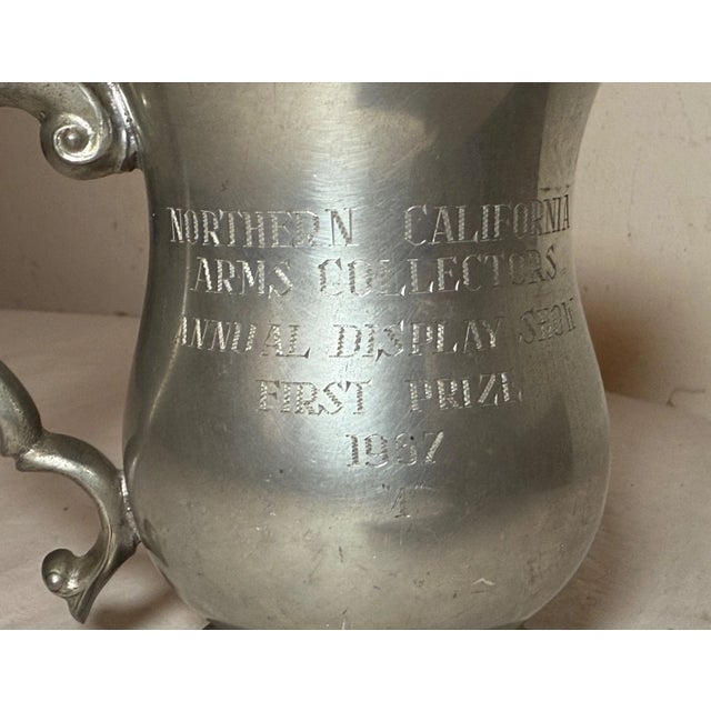 1967 Vintage Silverplate Arms Collectors Smith Wesson Ca Trophy Award Cup Mug For Sale - Image 11 of 12