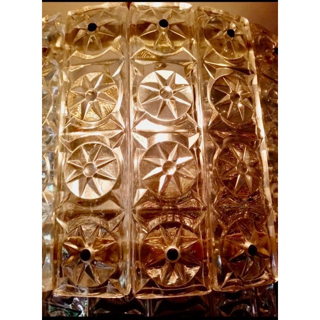 1960s Chandelier in Glass with Brass Structure from Kinkeldey, Austria, 1960 For Sale - Image 5 of 7