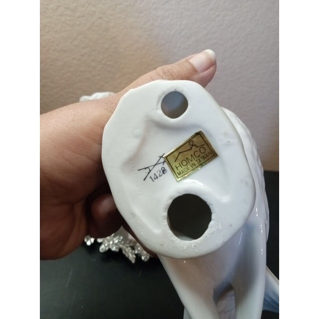 Asian Gorgeous Pair of Homco Dove Porcelain Figurines. For Sale - Image 3 of 5