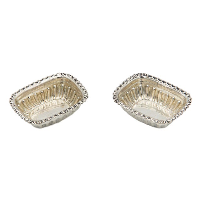 Rectangular Silver Salt Shakers, Set of 2 For Sale