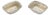 Rectangular Silver Salt Shakers, Set of 2 For Sale