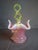 Glass Antique Stevens & Williams Art Glass Basket - Pink Opalescent Cased Glass - Applied Flower & Stem - Uranium Vaseline Glass Handle - Circa 1880s For Sale - Image 7 of 18