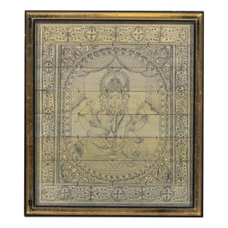 Ganesha, 19th Century, Painting on Wood For Sale