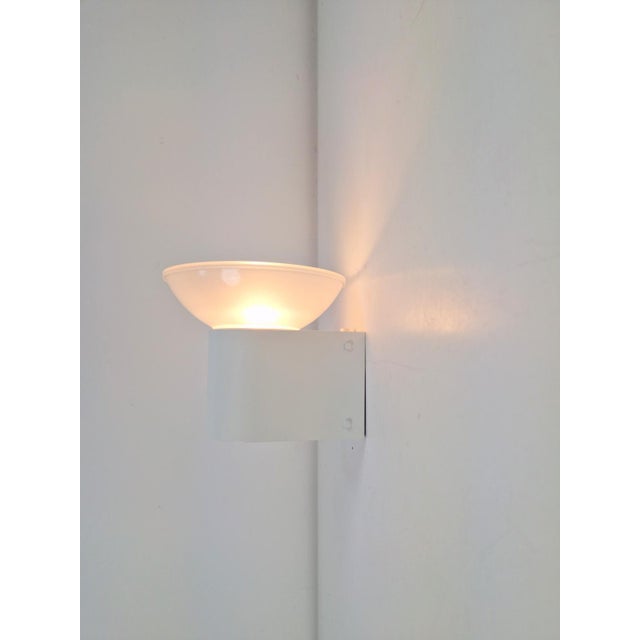 White Minimalist 3980 Wall Lamp from Glashütte Limburg, 1970s For Sale - Image 8 of 17