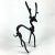 A super cool heavy wrought iron black deer sculpture made from pliers, an old shaver and some other parts. This deer will...