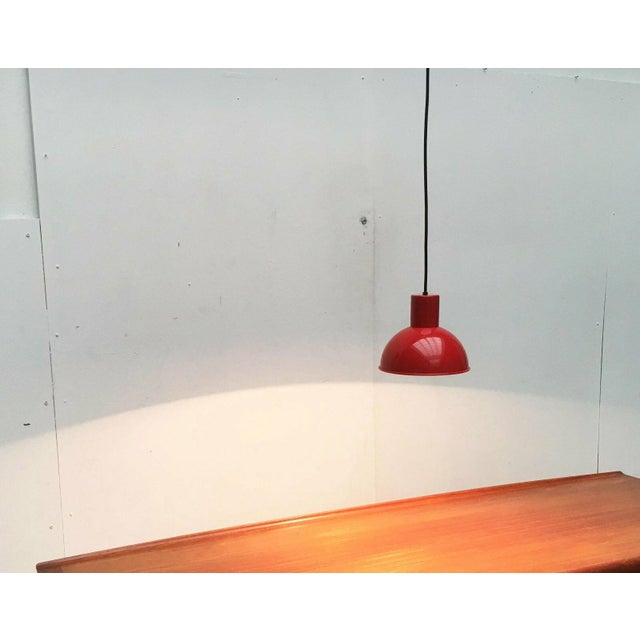 Mid-Century Danish Metal Bunker Mini Pendant Lamp by Johannes Hammerborg for Fog & Mørup, 1970s For Sale - Image 15 of 18
