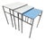 Vintage Mimi Nesting Tables in Metal and Teak by Formica, 1960s, Set of 3 For Sale