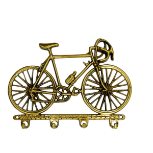 Vintage Brass Bicycle Wall Hook Rack – Sports Motif Bike Key Holder