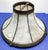French Antique Curved Slag Glass Bronze Lamp Shade For Sale - Image 3 of 9