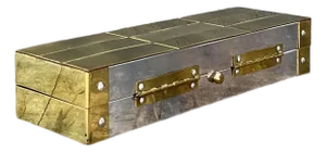 Vintage Checkerboard Brass Box