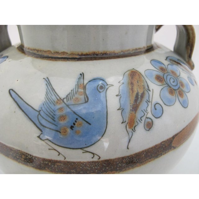Ken Edwards El Palomar Blue Bird Tonala Pottery Large Canister Bean Pot With Lid For Sale - Image 4 of 11