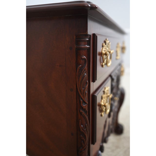 1990s Kindel Winterthur Ball & Claw Mahogany Lowboy For Sale - Image 15 of 18