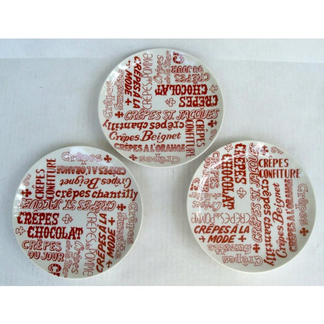1970s 1970s French Dessert Plate Set Mid-Century Modern For Sale - Image 5 of 8