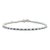 18k Solid White Gold Natural Sleek Blue Sapphire and Diamond Tennis Bracelet For Sale