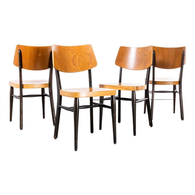 Saddle Back Dining Chairs, 1970s, Set of 4 For Sale