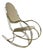 Italian Rocking Chair in Brass and Beige Skaï, 1950s For Sale