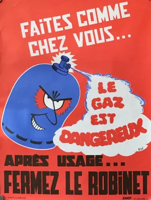 1981 Original French Workplace Safety Poster - Faites Comme Chez Vous ...
