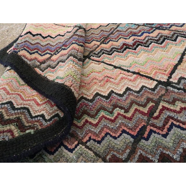 Early 20th Century Galerie Shabab Collection Early 20th Century American Hook Rug For Sale - Image 5 of 5
