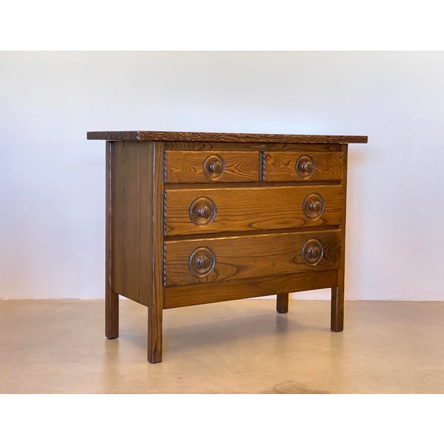 Wood Rustic Oak Chests of Drawers, 1960s, Set of 2 For Sale - Image 7 of 18