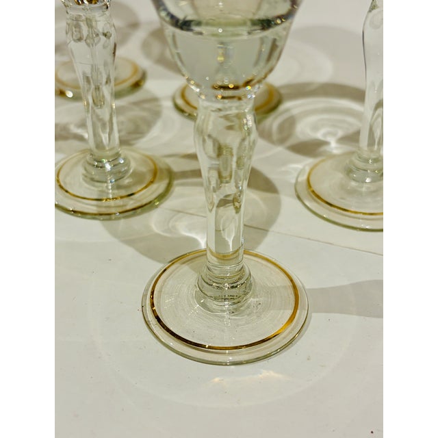 Mid-Century Modern Vintage Avitra Gold Golden Cordial Glasses - Set of 7 For Sale - Image 3 of 4