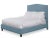 Modern Hazel California King Bedframe, Blue Velvet For Sale - Image 3 of 4