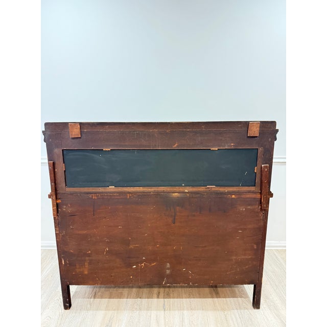Antique American Tiger Wood Oak Buffet With Mirror. For Sale - Image 9 of 12