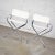 Virtue Mid-Century Modern Campaign Style Directors Chairs White & Chrome Attributed Robert Kjer Jakobsen for Virtue Brothers For Sale - Image 4 of 12