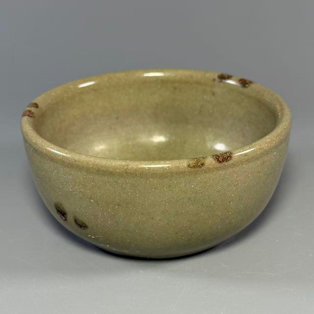 Chinese Longquan‑Style Celadon Small Bowl With Speckled Details For Sale - Image 3 of 5
