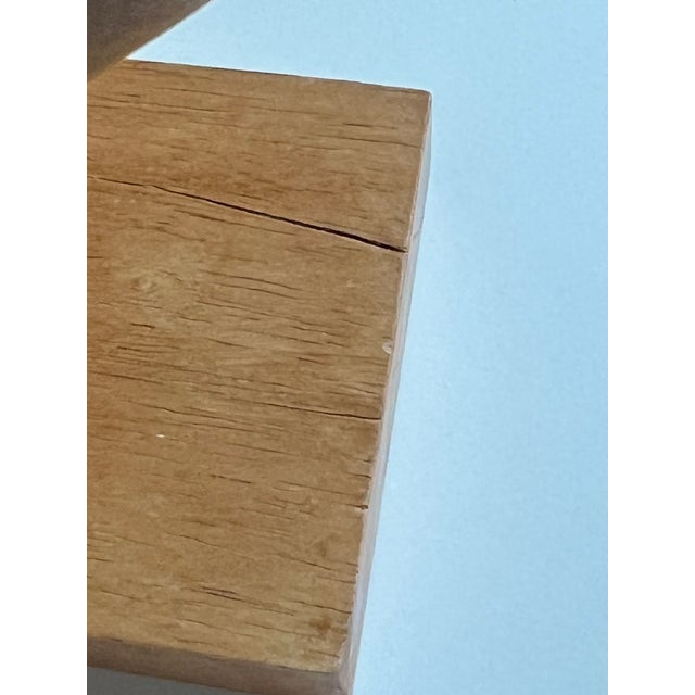 1980s Carved Wood Heart Sculpture on a Wood Stand For Sale - Image 5 of 7