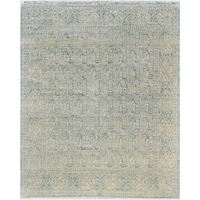 One of a kind brand new Art Deco design rug from Pakistan. This exceptional handwoven piece features masterful color...