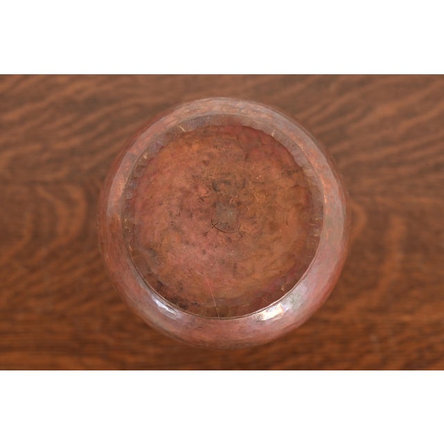 Ramon Ramirez Arts & Crafts Hammered Copper Vase For Sale - Image 9 of 12